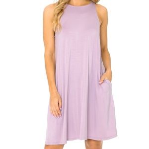 SLEEVELESS DRESS WITH POCKETS